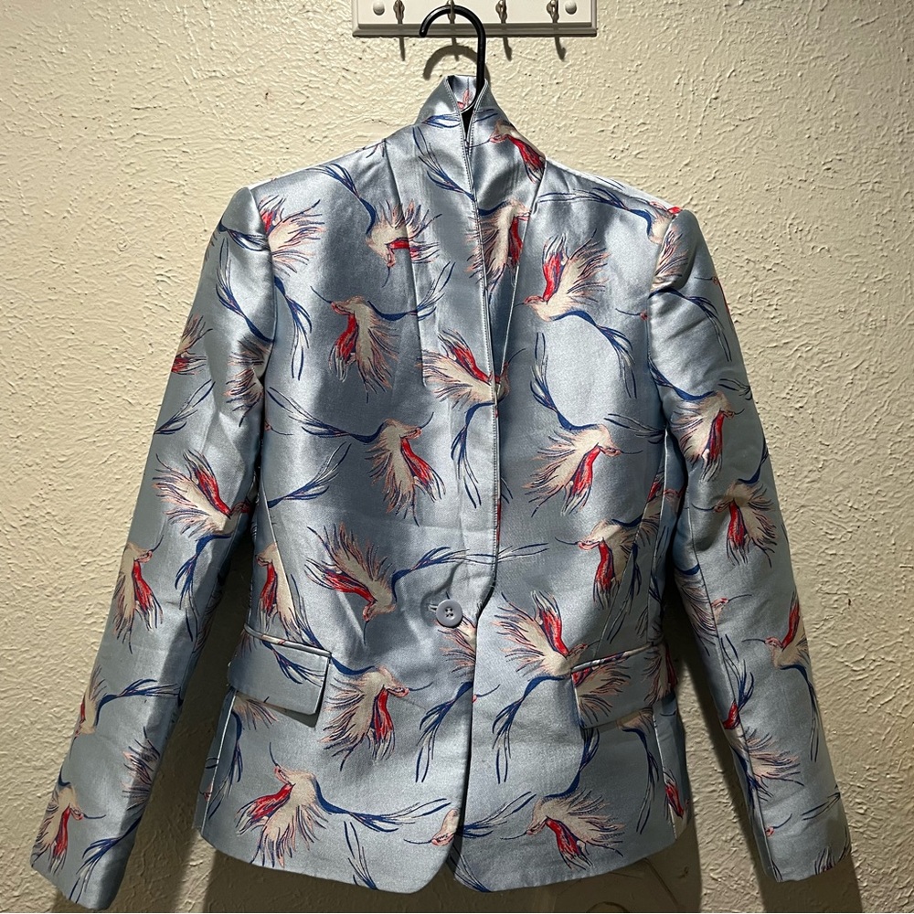 Alice + Olivia Light Blue Floral Blazer